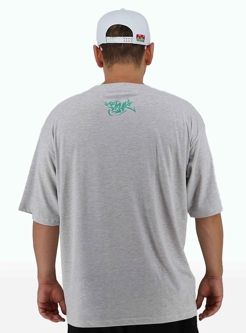 T-Shirt Szary Oversize Bielany Bruk Wear